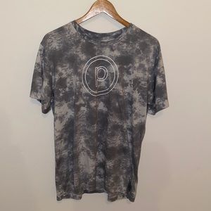 PURE BARRE Gray Tie-Die Work Out Tee